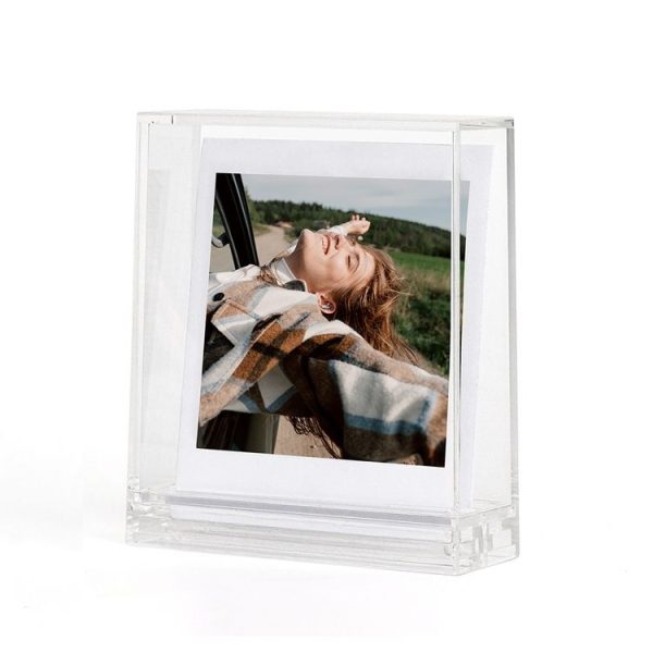 Double-sided Transparent Square Photo Frame Stand For Polaroids (3 inch / SQ Photo Universal)