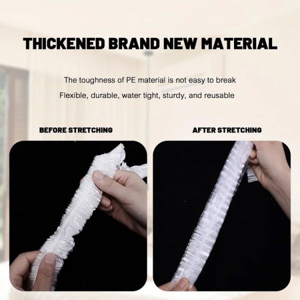 10pcs / Bag Air Conditioner Dust Cover Disposable Indoor Unit Cover Large Elastic Bag 70x145cm (White) - Image 4