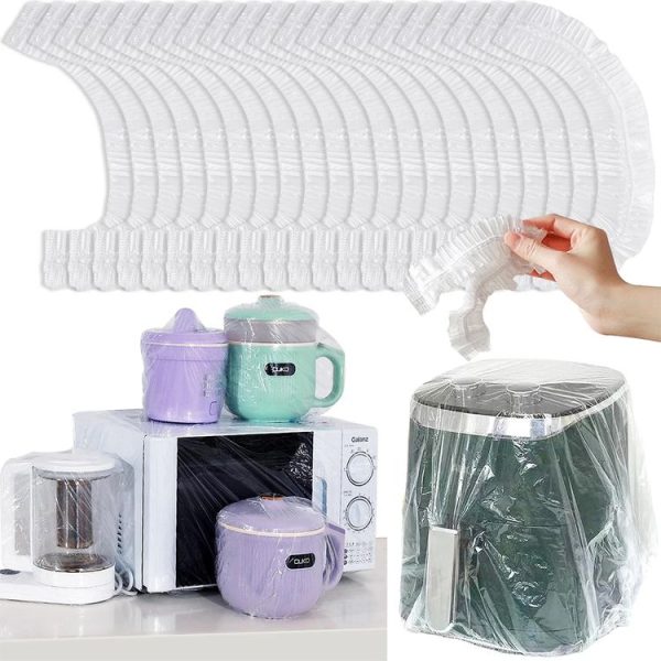 10pcs / Bag Disposable Furniture Dust Cover For Electric Cooker Oven Electric Fan 60x70cm (White)