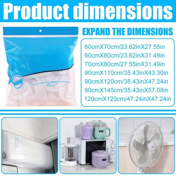 10pcs / Bag Disposable Furniture Dust Cover For Electric Cooker Oven Electric Fan 60x70cm (White) - Image 3