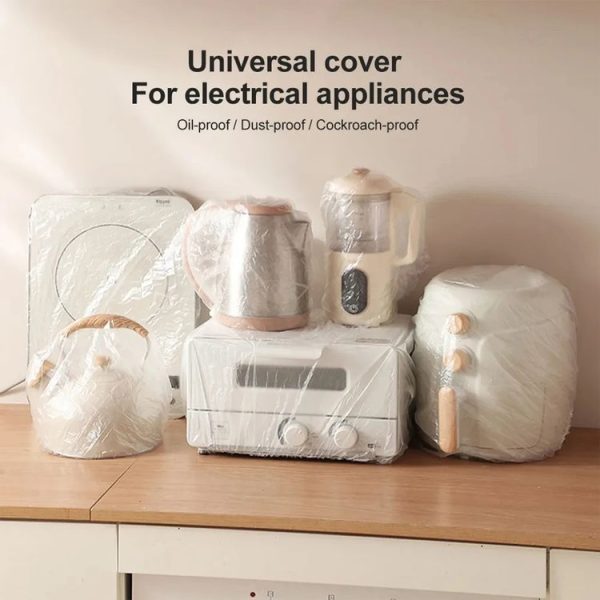 10pcs / Bag Disposable Furniture Dust Cover For Electric Cooker Oven Electric Fan 60x70cm (White) - Image 5
