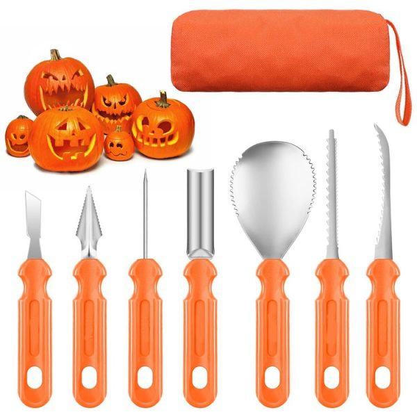 7-in-1 Halloween Pumpkin Carving Set DIY Halloween Decoration With Carry Bag