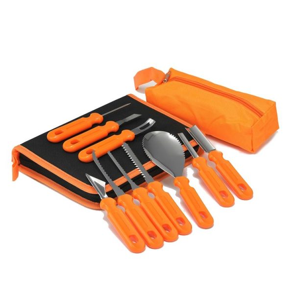 7-in-1 Halloween Pumpkin Carving Set DIY Halloween Decoration With Carry Bag - Image 3
