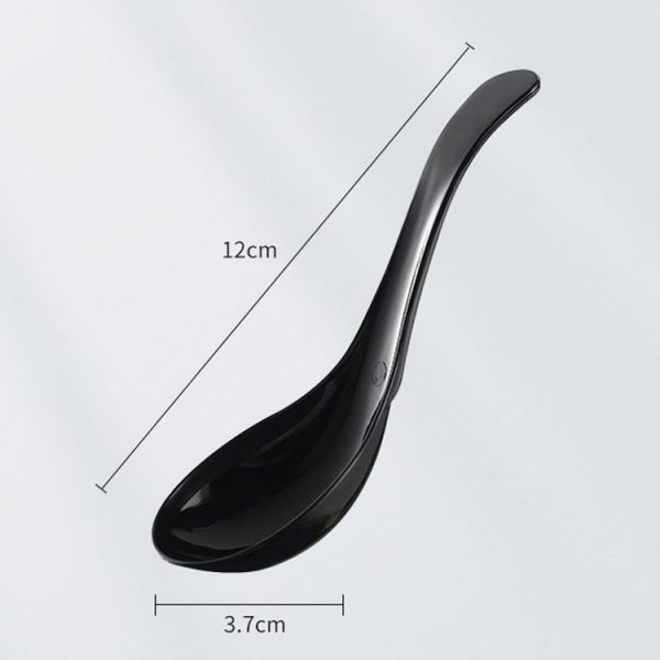 100pcs / Pack 12cm Disposable Plastic Meal Spoon Fast Food Soup Ladle (Transparent) - Image 3