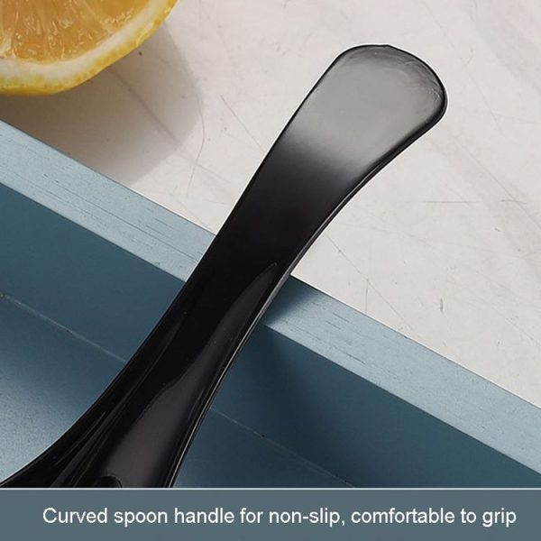 100pcs / Pack 12cm Disposable Plastic Meal Spoon Fast Food Soup Ladle (Transparent) - Image 4