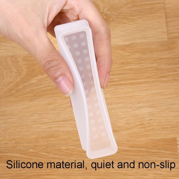 4pcs / Set Childrens Bed Feet Silicone Fixed Anti-Slip Mat Silent Wear-Resistant Bed Feet Protector (Yellow) - Image 3