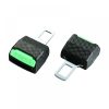 1pair Car Safety Belt Insert Head Limiter With Lock Tongue (Luminous Buckle)