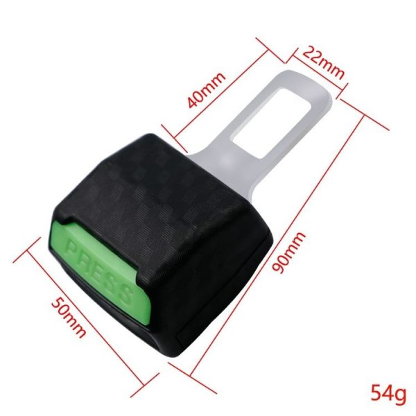 1pair Car Safety Belt Insert Head Limiter With Lock Tongue (Luminous Buckle) - Image 3