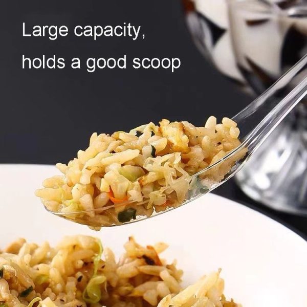 60pcs / Pack DY-103 Disposable PP Plastic Soup Spoon Packed Takeaway Scoop (White) - Image 6