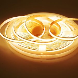 1m 24V 8mm Wide COB Adhesive Decorative LED Light Strip, Specification: 320 Beads-12W -90 Display (3000K)