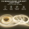 1m 24V 8mm Wide COB Adhesive Decorative LED Light Strip, Specification: 320 Beads-12W -90 Display (3000K) - Image 2