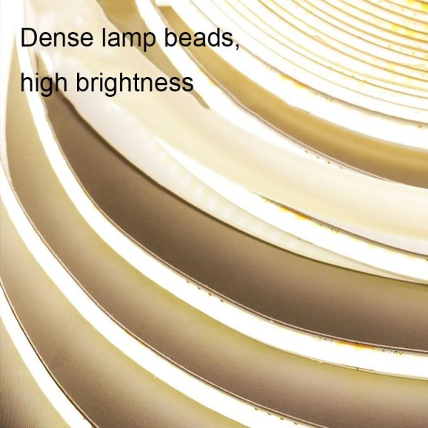 1m 24V 8mm Wide COB Adhesive Decorative LED Light Strip, Specification: 320 Beads-12W -90 Display (3000K) - Image 4