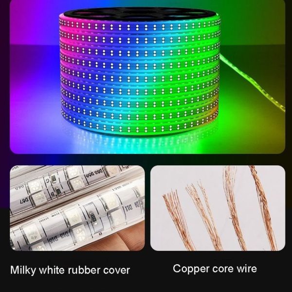 1m Waterproof Colorproof LED Strips Neon Light Bar, Style: 2835 96 Beads Horse Racing Light Strip - Image 6