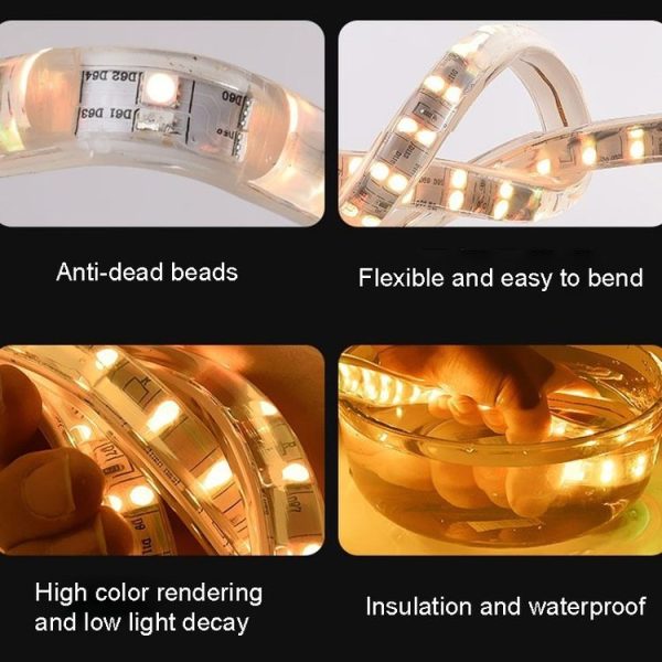 1m Waterproof Colorproof LED Strips Neon Light Bar, Style: 2835 96 Beads Horse Racing Light Strip - Image 7