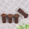 4pcs / Set Non-Slip Table And Chair Protectors Silent And Wear-Resistant Table Pads (Dark Brown)