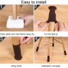 4pcs / Set Non-Slip Table And Chair Protectors Silent And Wear-Resistant Table Pads (Dark Brown) - Image 10