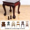 4pcs / Set Non-Slip Table And Chair Protectors Silent And Wear-Resistant Table Pads (Dark Brown) - Image 12