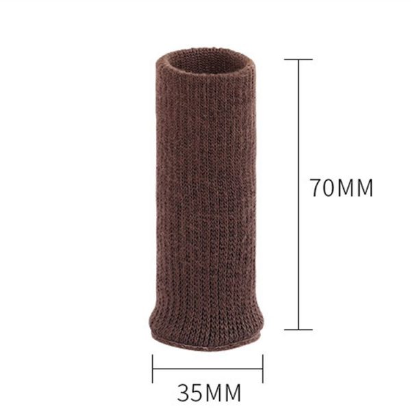 4pcs / Set Non-Slip Table And Chair Protectors Silent And Wear-Resistant Table Pads (Dark Brown) - Image 2