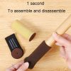 4pcs / Set Non-Slip Table And Chair Protectors Silent And Wear-Resistant Table Pads (Dark Brown) - Image 6