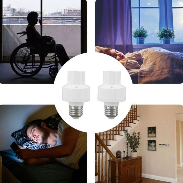 9x5.2cm E27 Screw Smart Light Holder Wireless Bluetooth Remote Control Lamp Base - Image 7