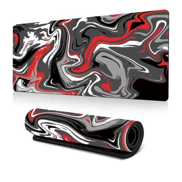 Large Abstract Mouse Pad Gamer Office Computer Desk Mat, Size: 300 x 600 x 2mm (Abstract Fluid 1)