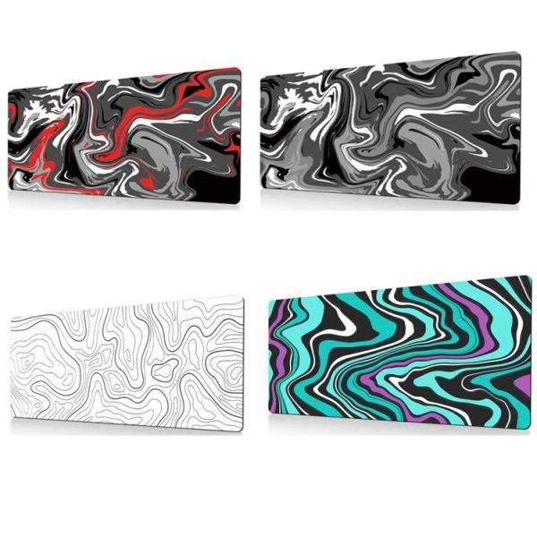 Large Abstract Mouse Pad Gamer Office Computer Desk Mat, Size: 300 x 600 x 2mm (Abstract Fluid 1) - Image 2