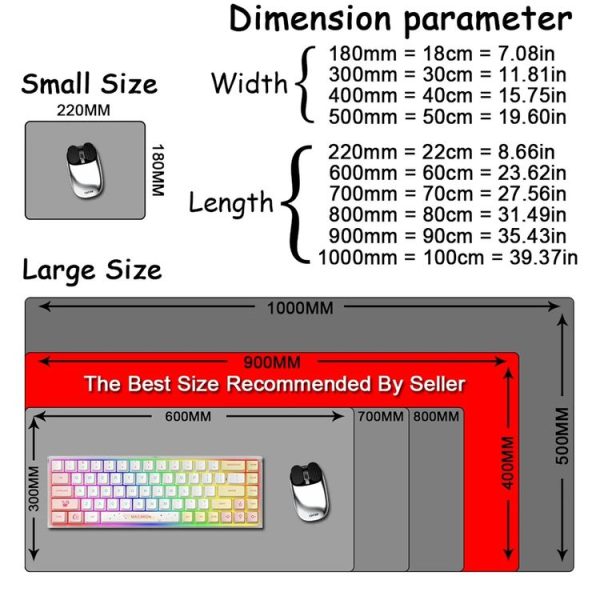 Large Abstract Mouse Pad Gamer Office Computer Desk Mat, Size: 300 x 600 x 2mm (Abstract Fluid 1) - Image 3