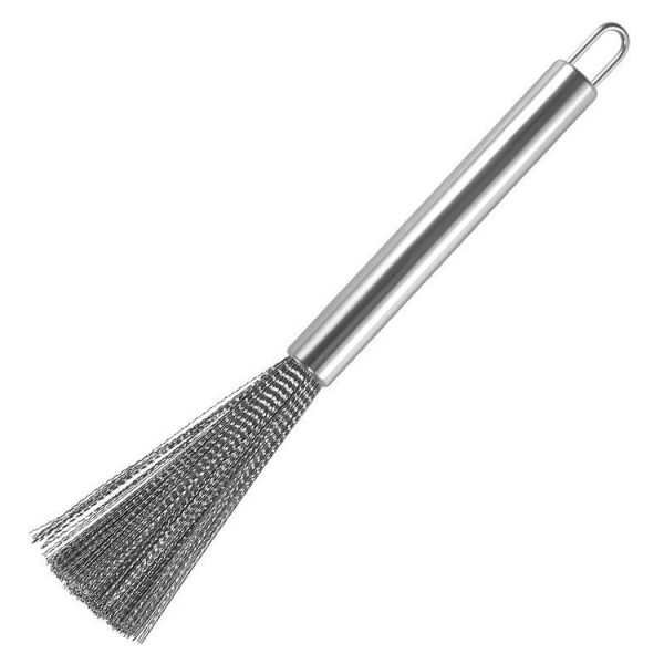 Cookware Scrubber Brush Stainless Steel Cleaning Brush for Pots, Frying Pans, 24cm
