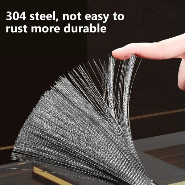 Cookware Scrubber Brush Stainless Steel Cleaning Brush for Pots, Frying Pans, 24cm - Image 3