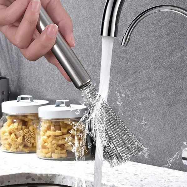 Cookware Scrubber Brush Stainless Steel Cleaning Brush for Pots, Frying Pans, 24cm - Image 5