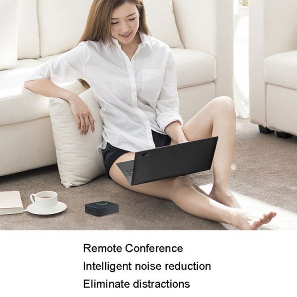 Lenovo Thinkplus MCP01 Intelligent Video Conference Omnidirectional Microphone Sound Portable Bluetooth Microphone Speaker (Black) - Image 11