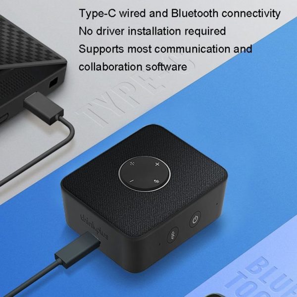 Lenovo Thinkplus MCP01 Intelligent Video Conference Omnidirectional Microphone Sound Portable Bluetooth Microphone Speaker (Black) - Image 5