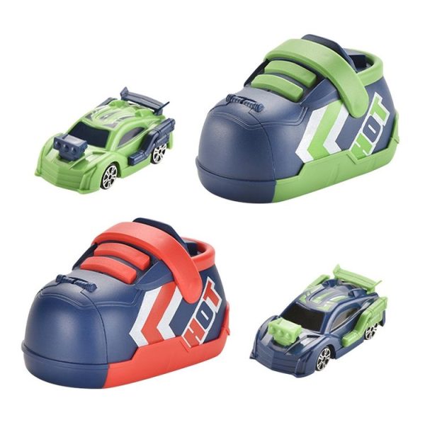 2 In 1 Children Toy Car Set One Button Press Ejection Inertia Car Toys (Green) - Image 2