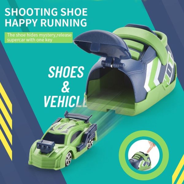 2 In 1 Children Toy Car Set One Button Press Ejection Inertia Car Toys (Green) - Image 7