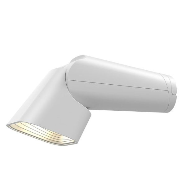 Multifunctional Reading Desk Lamp Flashlight Wall Mounted Bedside Lamp Folding Camping Lamp (White)