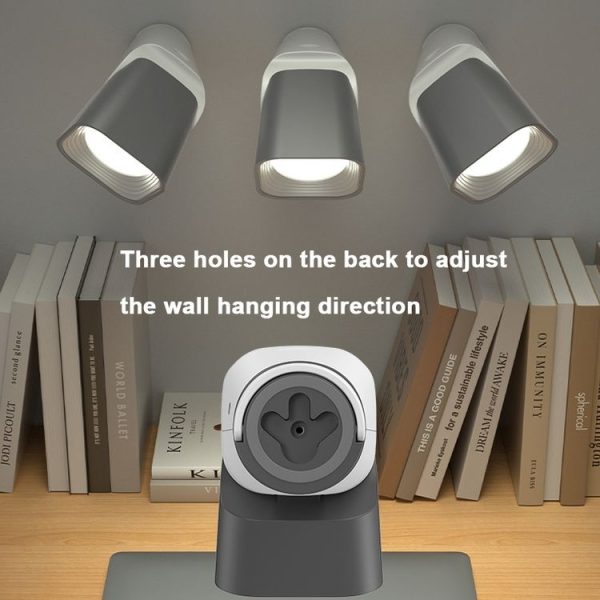 Multifunctional Reading Desk Lamp Flashlight Wall Mounted Bedside Lamp Folding Camping Lamp (White) - Image 5