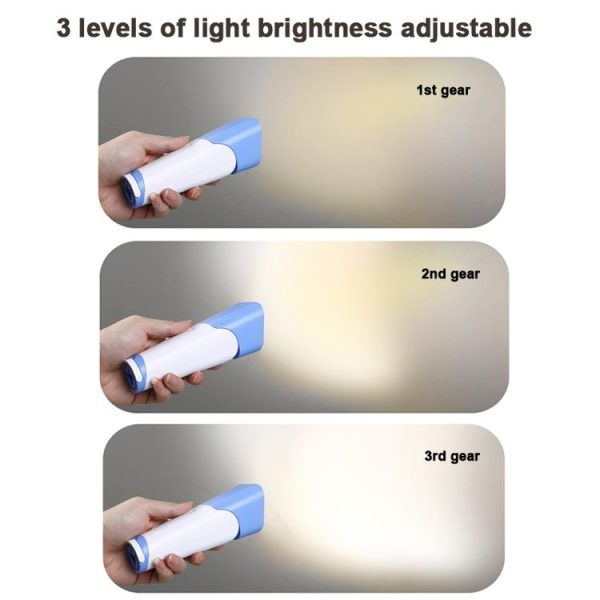 Multifunctional Reading Desk Lamp Flashlight Wall Mounted Bedside Lamp Folding Camping Lamp (White) - Image 6
