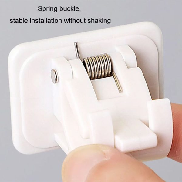 Baking Paint No Punch Curtain Telescopic Rod Hooks Support Bracket, Length: 30cm-50cm - Image 6
