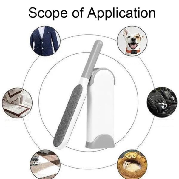 Clothes Sofa Dust Remover Household No-wash Double-sided Electrostatic Hair Removal Brush, Color: S Gray - Image 4