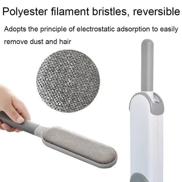 Clothes Sofa Dust Remover Household No-wash Double-sided Electrostatic Hair Removal Brush, Color: S Gray - Image 5