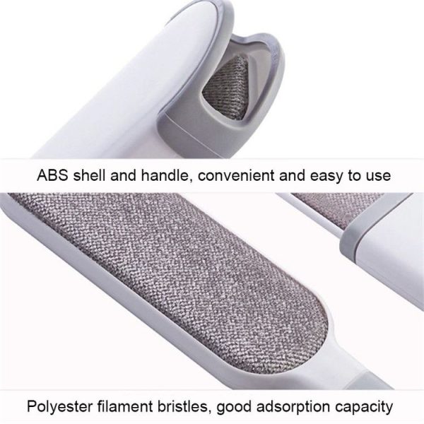 Clothes Sofa Dust Remover Household No-wash Double-sided Electrostatic Hair Removal Brush, Color: S Gray - Image 8