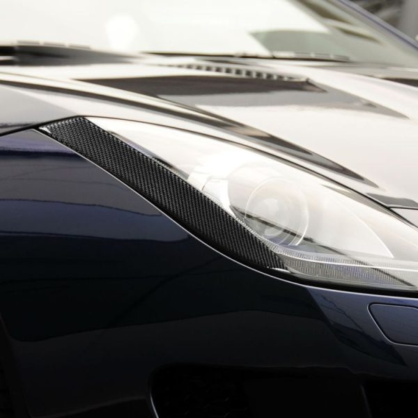 Jaguar F-TYPE 2013+ Universal Light Eyebrow Sticker Left And Right Drive (Black) - Image 6