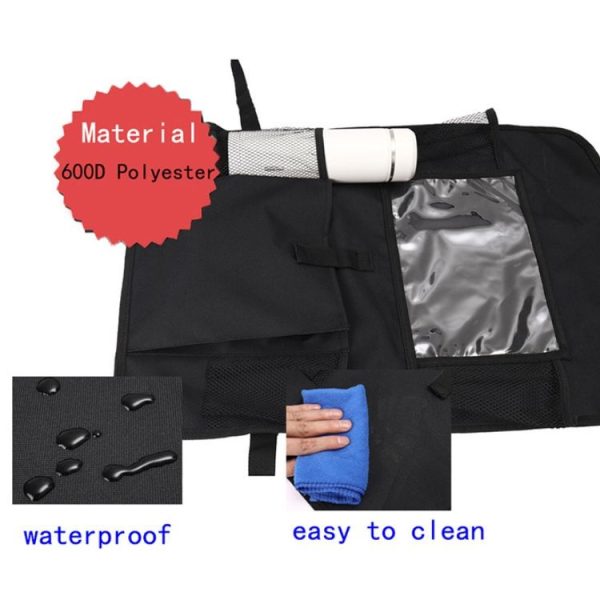 Car Seatback Organiser Storage Hanging Bag (Black) - Image 4