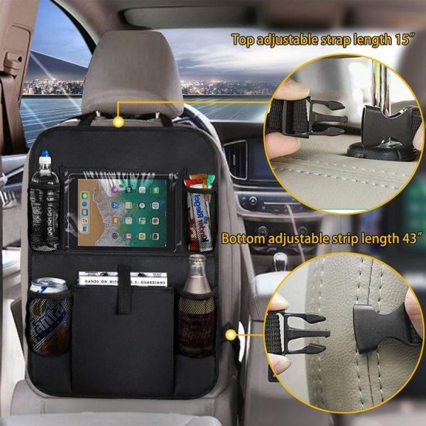 Car Seatback Organiser Storage Hanging Bag (Black) - Image 6