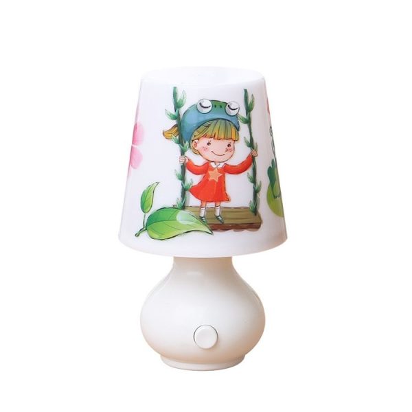 Plug-In Cup-Shaped Night Light Girl Bedroom Bedside Dim Lamp With Remote Control, CN Plug, Style: Romantic Tour White - Image 2