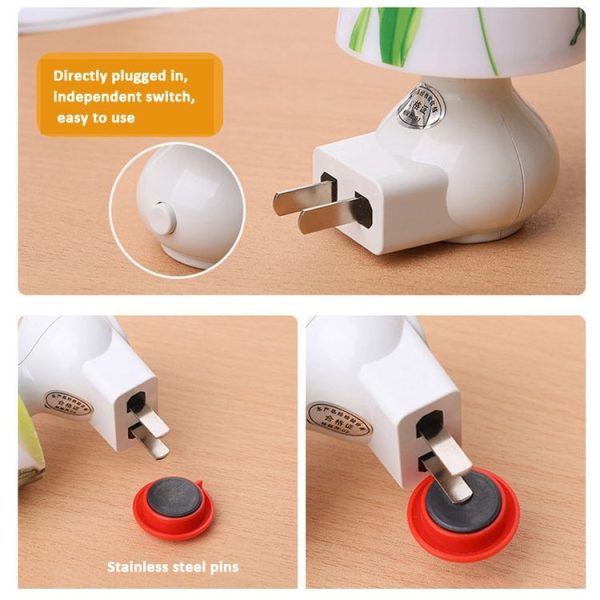 Plug-In Cup-Shaped Night Light Girl Bedroom Bedside Dim Lamp With Remote Control, CN Plug, Style: Romantic Tour White - Image 7