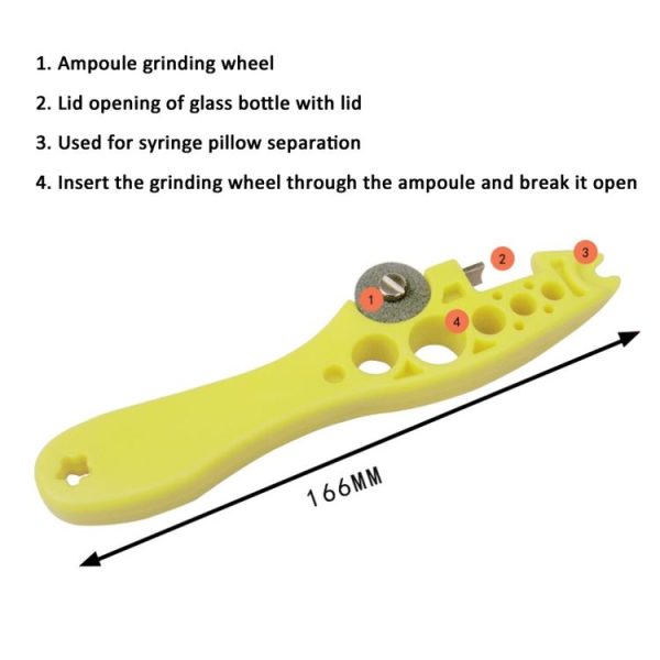 Ampoule Bottle Opener Multifunctional Medicine Vial Cutting Tool Device (Pink) - Image 4