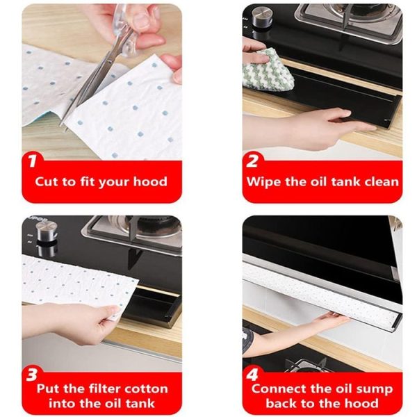 10pcs / Pack Disposable Oil Groove Suction Paper for Cooker Hoods, Spec: 7x90cm Regular - Image 10