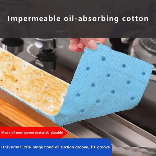 10pcs / Pack Disposable Oil Groove Suction Paper for Cooker Hoods, Spec: 7x90cm Regular - Image 3