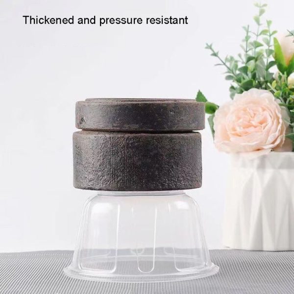 18pcs / Pack HEJIAHAO Food Grade Disposable Bowl Round Thickened Transparent Plastic Bowl - Image 4